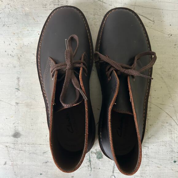 New Clarks Bushacre 2 Chukka Desert leather Boots dark brown preppy bohemian 7 - Picture 10 of 12